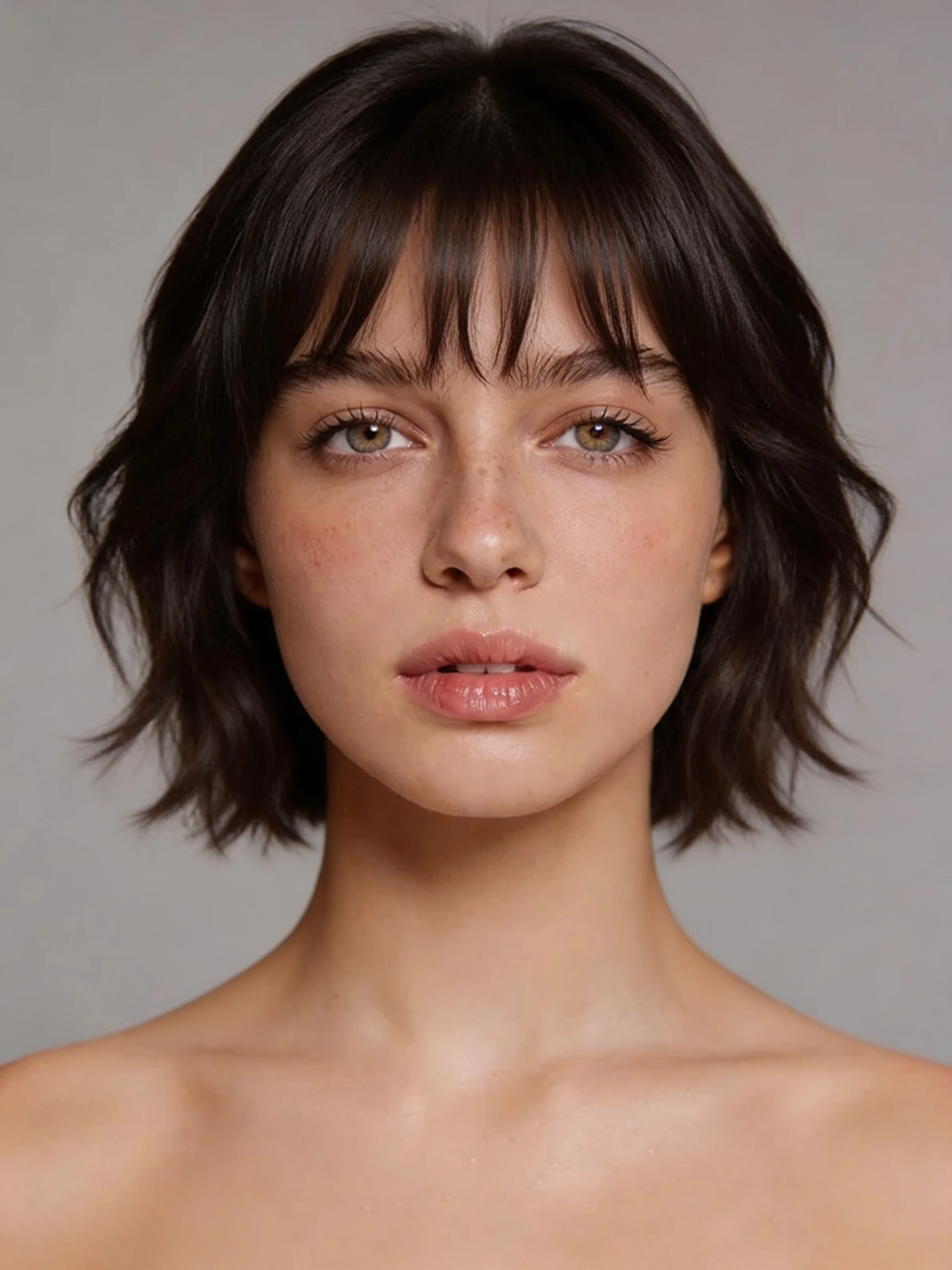 Teste corte, franja e cor de cabelo pela foto — ilustracja 4