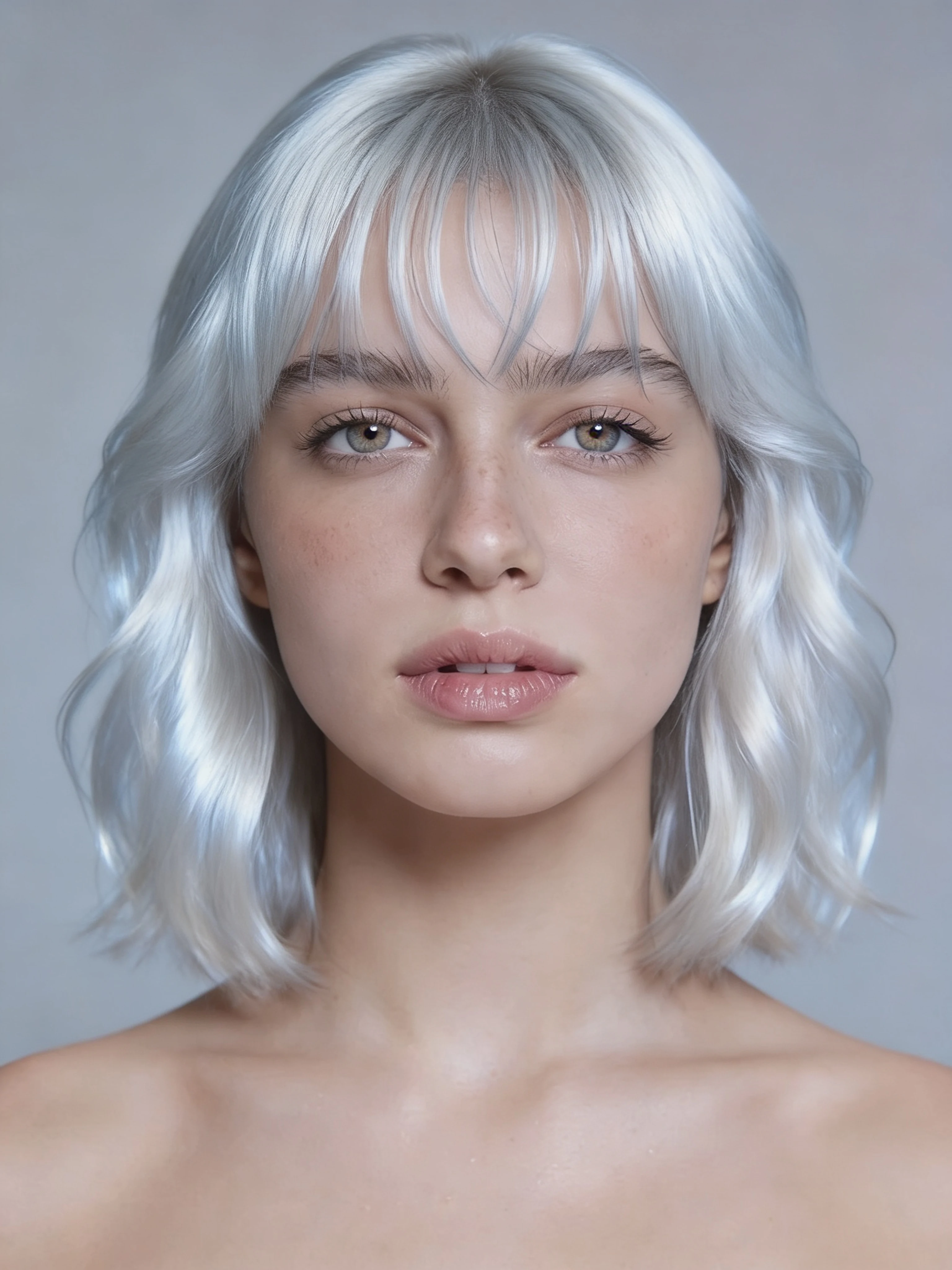 Teste corte, franja e cor de cabelo pela foto — ilustracja 3