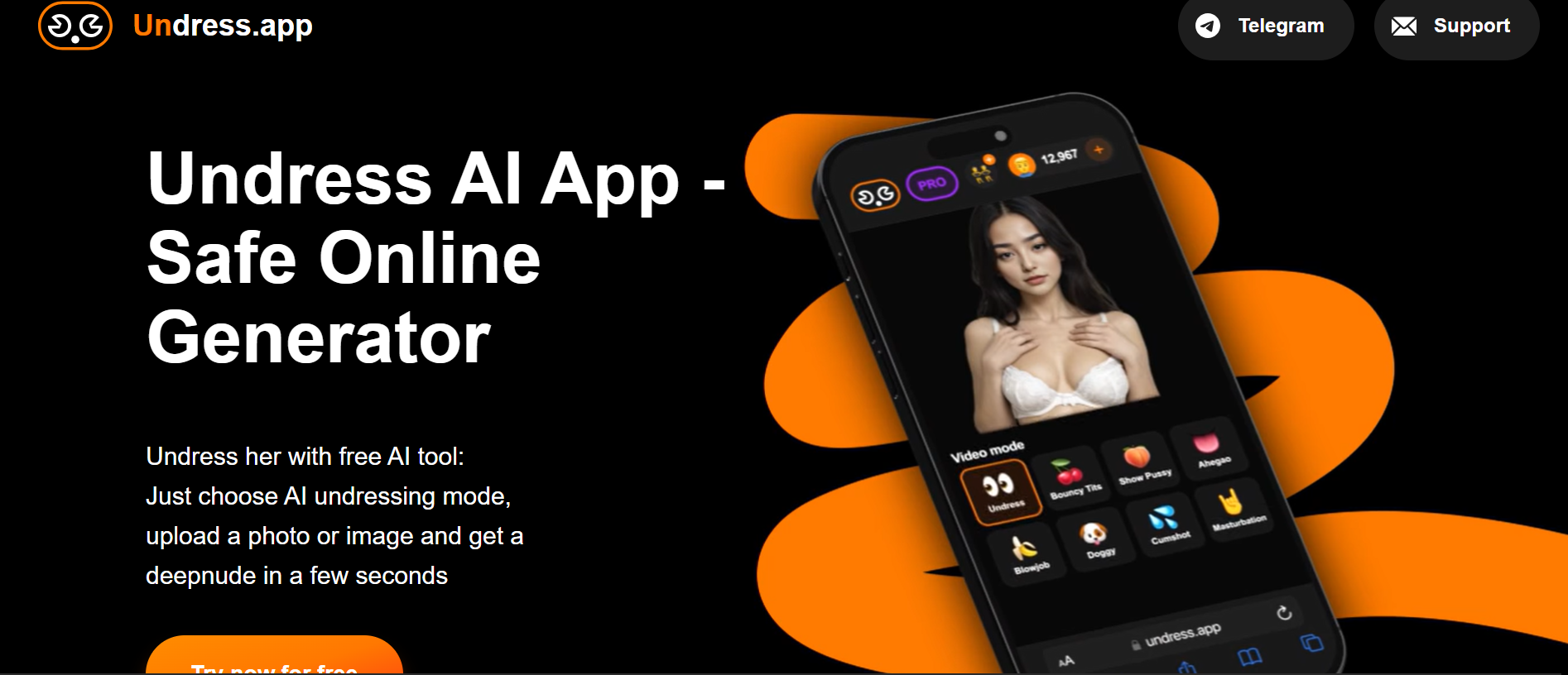 Interface do Undress.app apresentada no artigo de referência