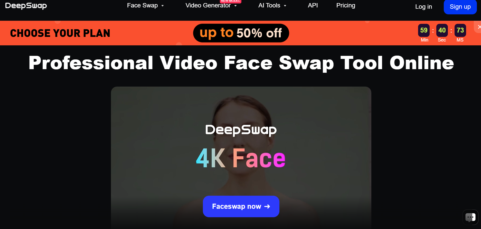Captura usada na comparação de ferramentas de face swap do artigo de origem