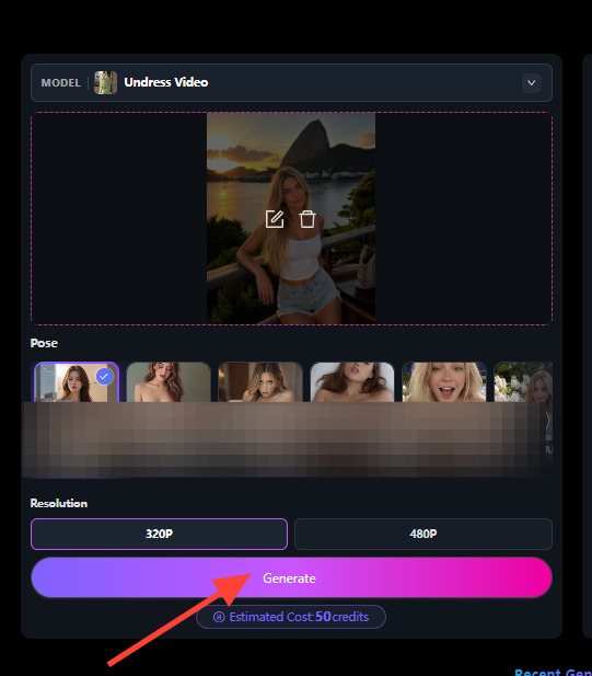 Tela de geração e prévia mostrada no tutorial de origem