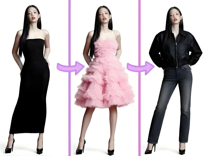 Etapa de preparação e processamento de imagem no tutorial de roupas