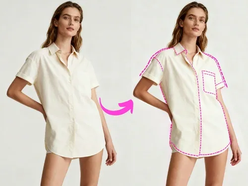 Exemplo visual de um fluxo Clothoff AI em vídeo